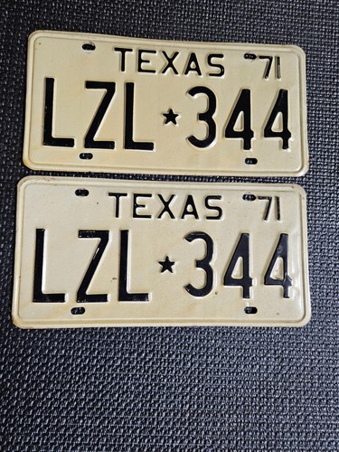 1971 texas license - texas, plates