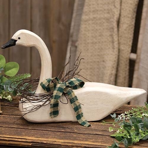 New primitive swan - swan, carved