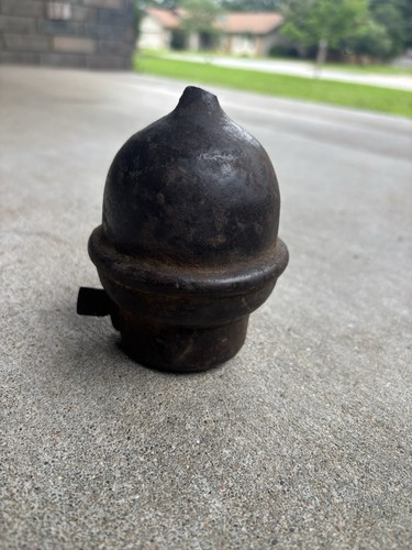 Antique cast iron acorn finial - antique,