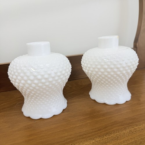 Pair vintage fenton milk - vintage, glass