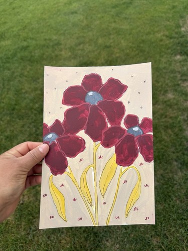 Original floral painting - floral,