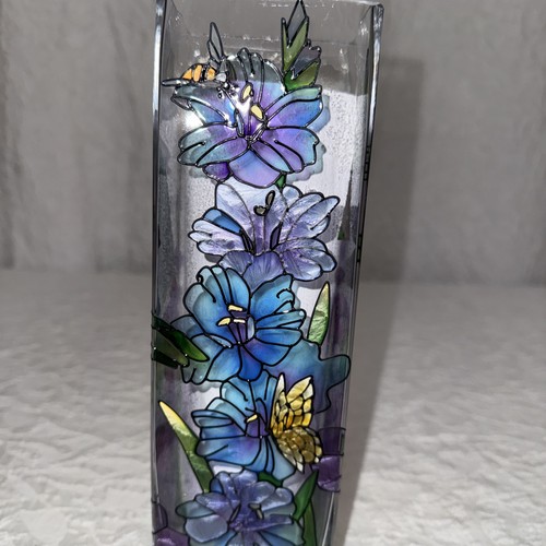 Vtg stained glass - 10”,