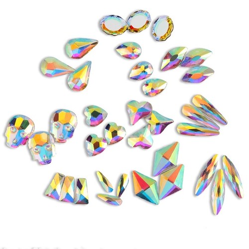 100pcs crystal ab nail - 100pcs,