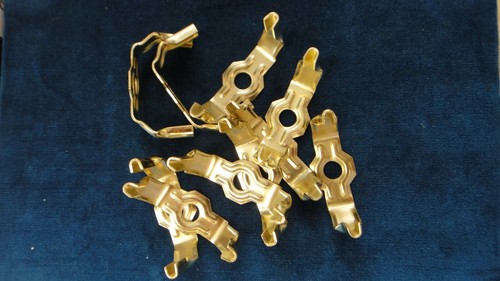 Lot brass lamp harp - of,