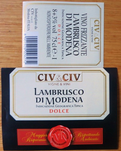 Wine label italy lambrusco - italy, di