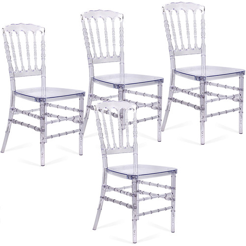 4pcs napoleon chair clear - 4pcs, chair,