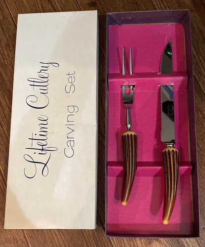 Meat carving knife fork set - carving, &