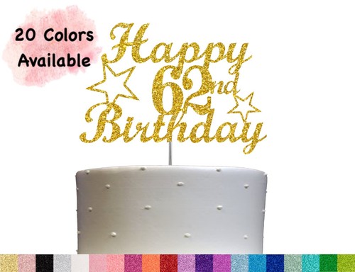 62nd birthday cake topper - birthday, (20