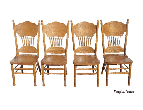 Set four vintage - vintage, oak