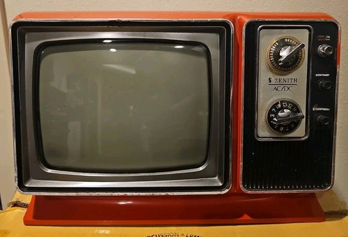 Vtg 1979 zenith orange - zenith, tv