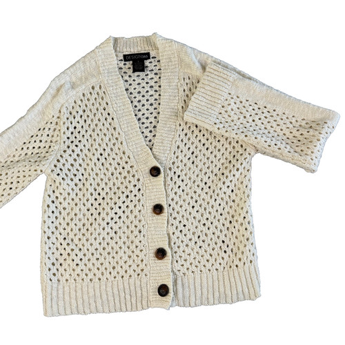 Open stitch cardigan sweater - stitch,