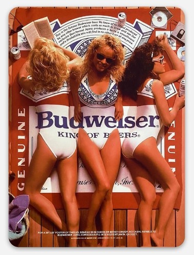 Budweiser bikini poster 1980 - budweiser,