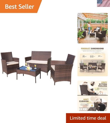 Elegant piece outdoor wicker - 4-piece,