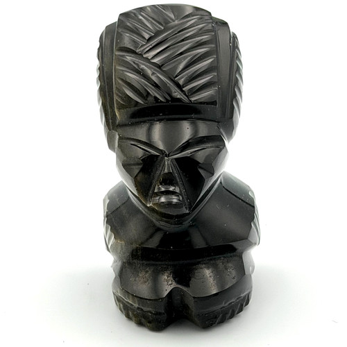 Mayan aztec carved obsidian - mayan,