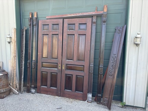 Antique mahogany pocket - ~,