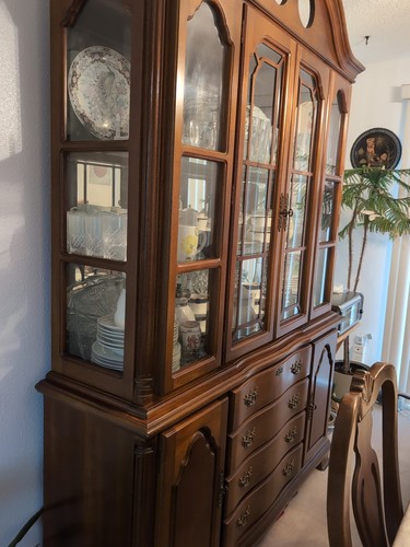 Antique china hutch cherry - antique,