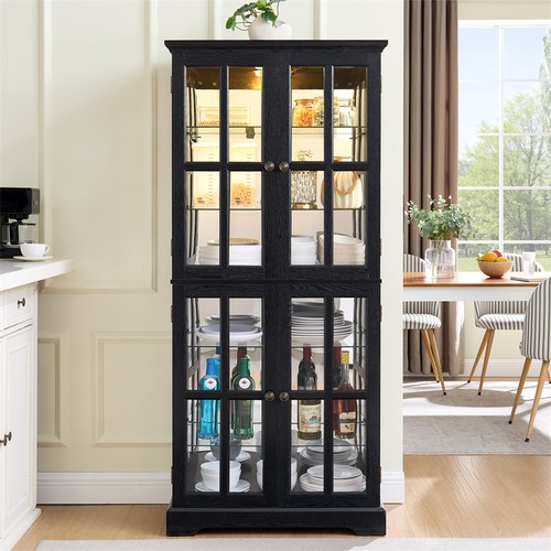 Black curio display cabinet - display,