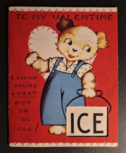 Vintage valentine day puppy - day,