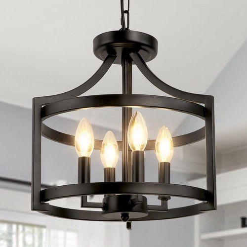 Light farmhouse chandelier - 4-light,