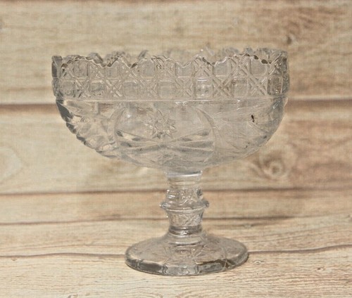 Vintage glass pedestal - glass,