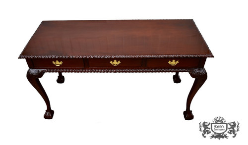 Chippendale mahogany writing - mahogany,