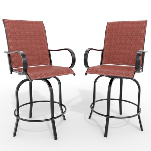 Outdoor swivel bar stools set - bar,