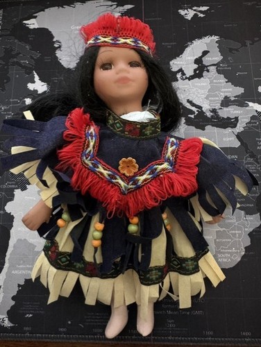Vintage american indian doll - vintage,