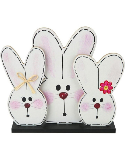 Easter wooden bunny - wooden,