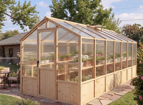 Walk wooden greenhouse - wooden, kit