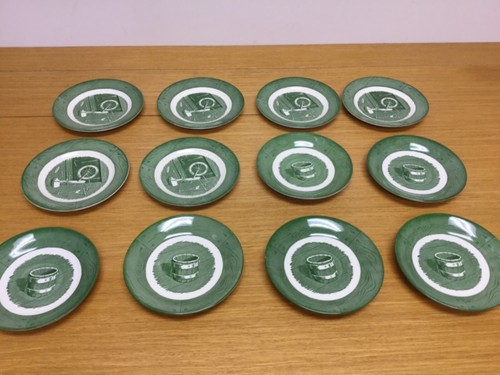 Vtg green colonial - 12, vtg.