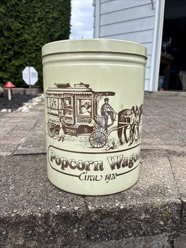 Rare vintage popcorn tin - vintage,