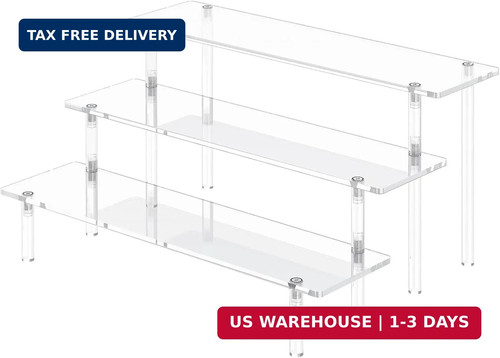 Black acrylic shelf - acrylic, riser