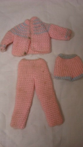 Vintage doll sweater set hand