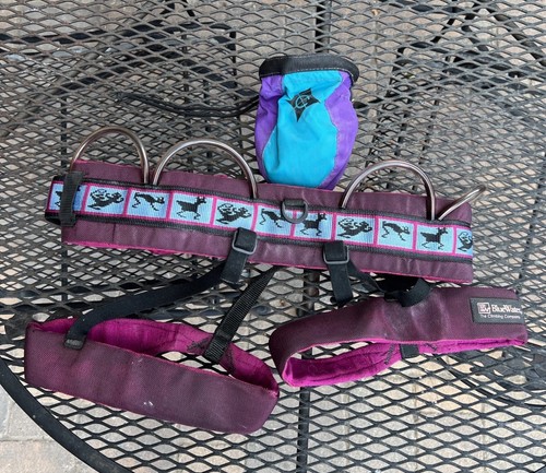 Rock climbing harness blue - climbing, by