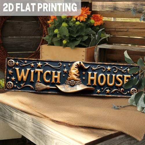 Witch house hat broom - witch,