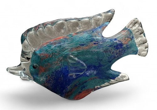 Hand blown art glass fish - hand,