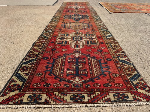 3x12 antique heriz runner rug - 3x12,