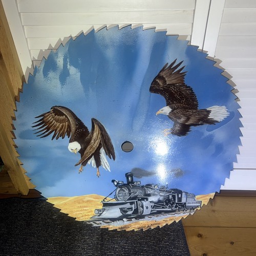 Eagles and train - and, hand