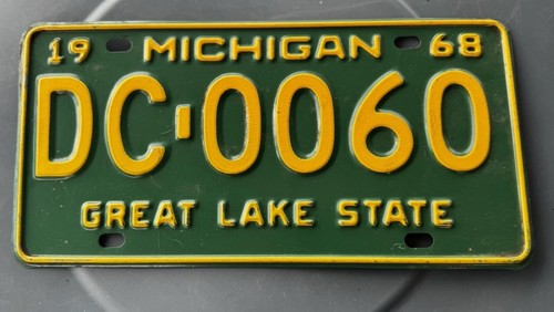 1968 rare vintage license - 1968,