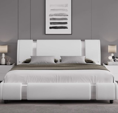 Upholstered platform bed frame - platform,