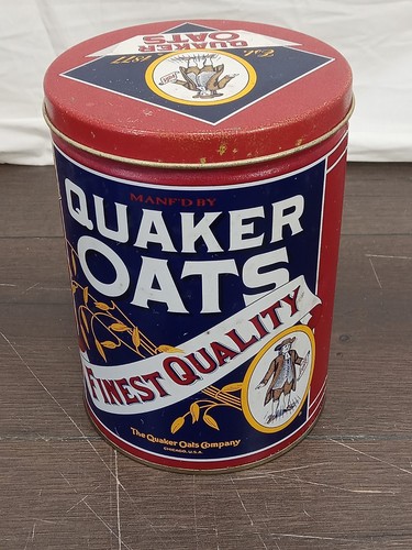 Vintage quaker oats tin - vintage, tin—7”