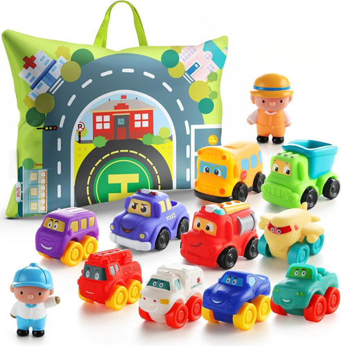 10pcs soft rubber city cars - soft,