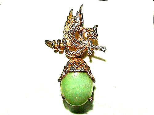 14k solid gold jade - gold, /