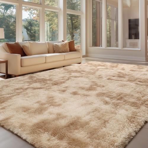Large fluffy shaggy area rug - area,