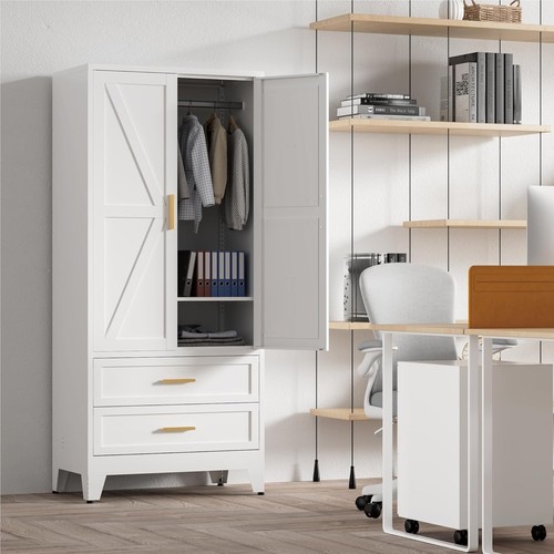 Metal armoire wardrobe - metal,
