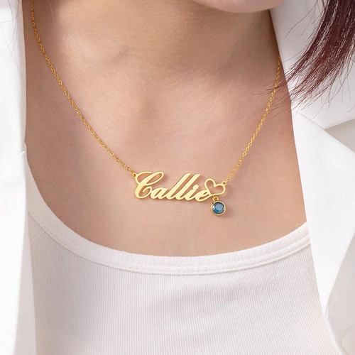 Custom name plate necklace - custom,