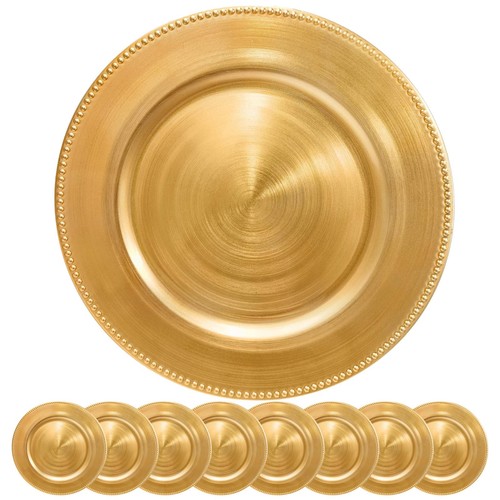 Gold charger plates set - gold, of