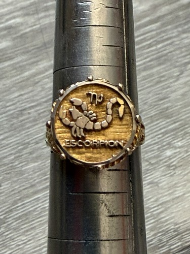 10k gold scorpio - zodiac, ring