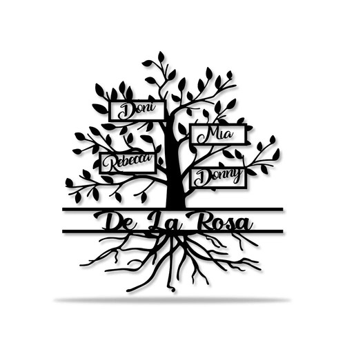 Personalized family tree metal - tree,
