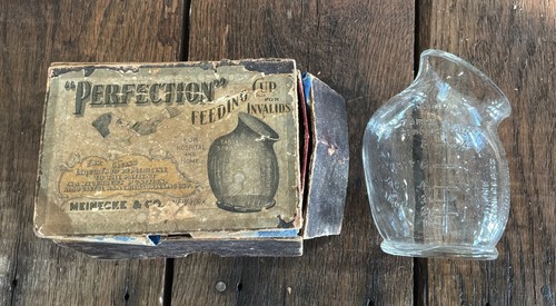 Antique glass invalid feeding - glass,